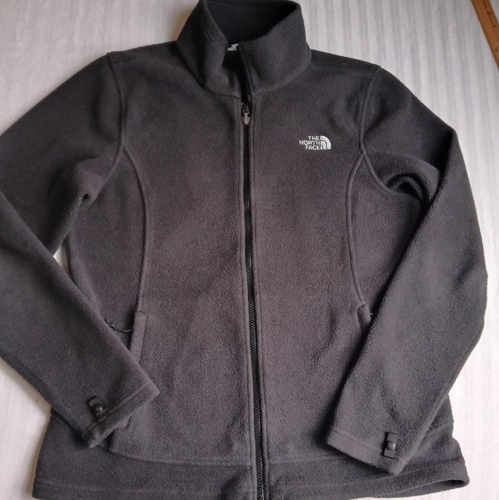 The North Face Women's Black Fleece Jacket Large Full Zip Casual Outdoor